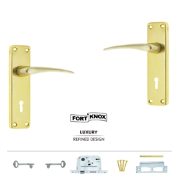 M5I11 - 2 Lever Lockset 6" Al Gold -M5I11_o_T